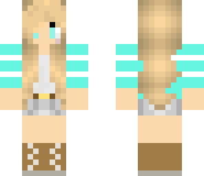 the blue top with nice boots