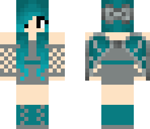 teal dragon girl -finished product-