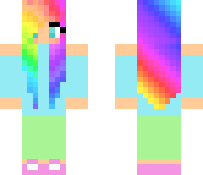 pastel rainbow girl