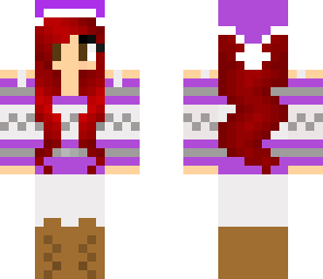 red head winter girl