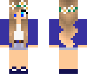 blue flower girl