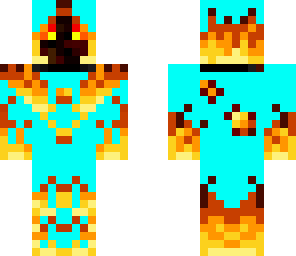 flame blue man