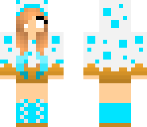 herobrine blue cake girl