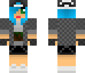 short blue hair