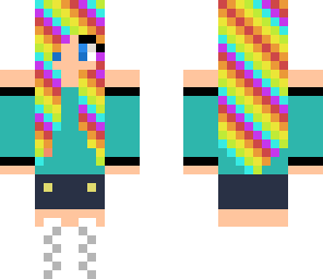 rainbow hair girl