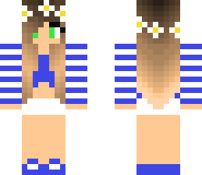 blue and white girl
