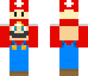 mario carrying mushroom and cube