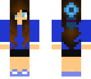 blue teen girl