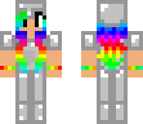 rainbow girl armor