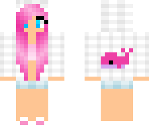 omg pink hair whale girl