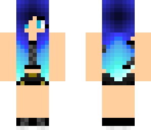 blue haired girl