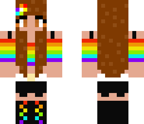 cookie hair rainbow clothes girl