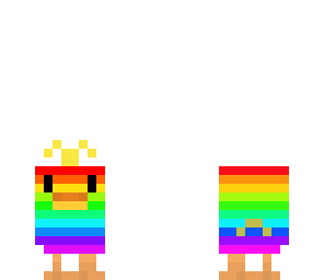 rainbow duck girl