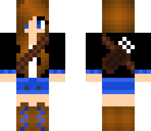 blue archery girl