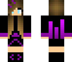 purple and black hoody girl