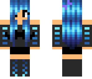 electic blue gamer girl
