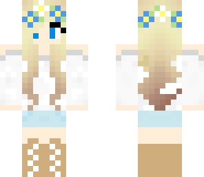cute flower girl blue