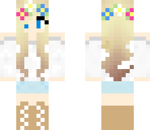 cute flower girl pink and blue