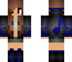 neon blue music girl