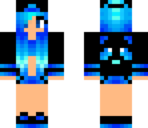 blue panda girl
