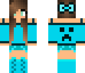 light blue creeper girl