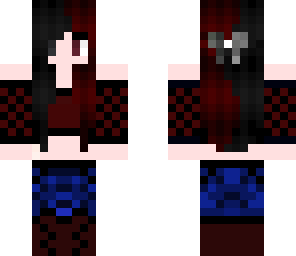 red and black haired girl