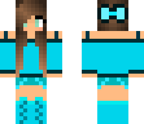 no creeper light blue creeper girl
