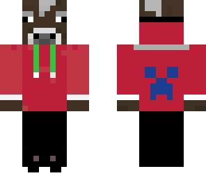 cow with hoddie that as creeper logo