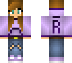custom purple girl skin