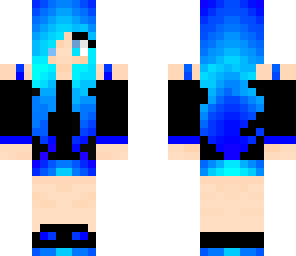 neon blue and black girl