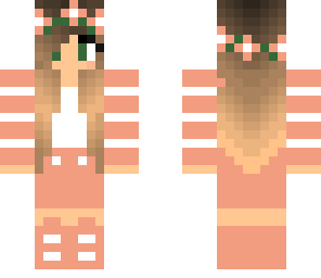 peach flower girl