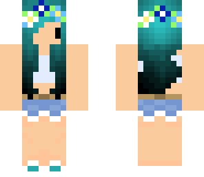 blue haired gal