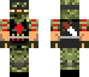 army skin red