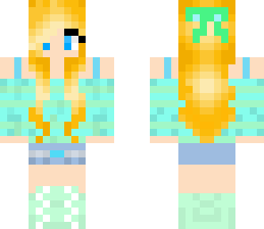 green and blue blonde