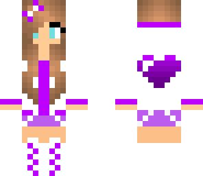 cute blue and purple heart girl