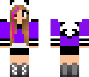 pink purple panda girl
