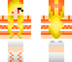 orange cat girl with hair bow