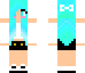 cute blue hair girl