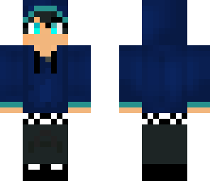 blue hoodie boy
