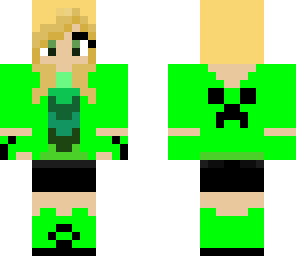 awesome gaming creeper girl