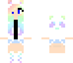 edited rainbow panda girl
