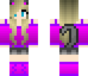 pink and purple cat girl