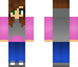 pink hoodie girl