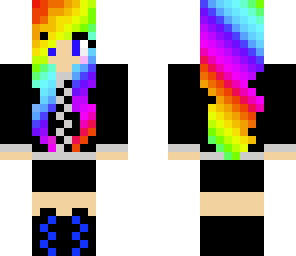 neon rainbow girl