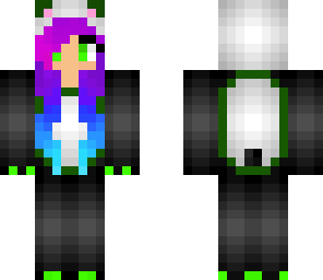 green panda girl