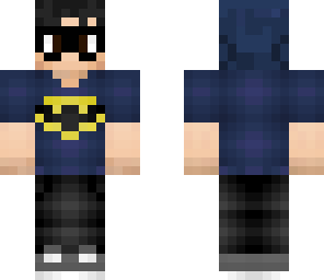 cool boy with glasses and batman shirt