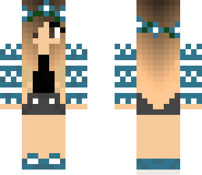 blue casual girl
