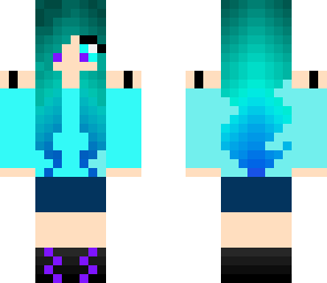 dark aqua hair