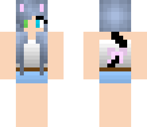 cute summer cat girl