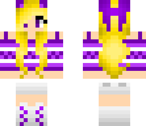 purple cat girl with hair bow